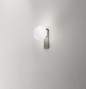 Immagine di Applique Grigio Sfera Vetro Led 8w 3000k Talia Perenz