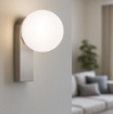 Immagine di Applique Grigio Sfera Vetro Led 8w 3000k Talia Perenz