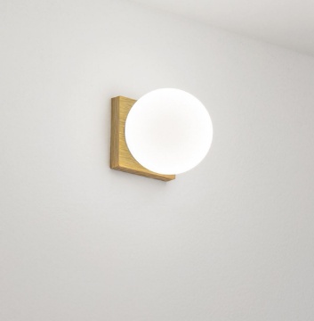 Immagine di Lampada Compatta Sfera Led Parete Soffitto Dot Perenz Ottone Brunito