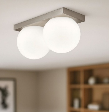 Immagine di Plafoniera Grigio Dot Perenz Sfere di Vetro Led 16w 3000k