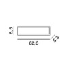 Immagine di Applique Wally Perenz Nero Rettangolare 62cm Led 3000k IP54
