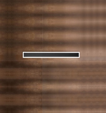 Immagine di Applique Wally Perenz Nero Rettangolare 62cm Led 3000k IP54