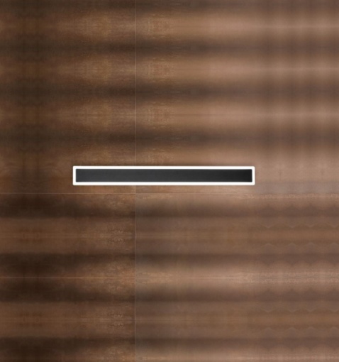 Immagine di Applique Wally Perenz Nero Rettangolare 62cm Led 3000k IP54