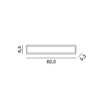 Immagine di Applique Led Bianca Rettangolare IP54 Wally Perenz 3000k CRI90
