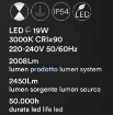 Immagine di Applique Led Bianca Rettangolare IP54 Wally Perenz 3000k CRI90