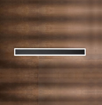 Immagine di Applique Rettangolare Wally Perenz 82cm Nero IP54 Led 19w 3000k