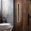 Immagine di Applique Nera Cornice Luminosa Led 22w da Bagno Wally Perez 102 cm