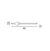 Immagine di Applique Moderna Bacchetta Bianca Led 12w 3000k IP54 Clock Perenz
