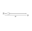 Immagine di Applique Nera Bacchetta Led 20w 3000k  Clock Perenz 97 cm IP54
