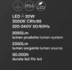 Immagine di Applique Nera Bacchetta Led 20w 3000k  Clock Perenz 97 cm IP54