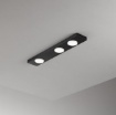 Immagine di Plafoniera Sottile Nera Rettangolare Perenz Bottone 60 cm Gx53