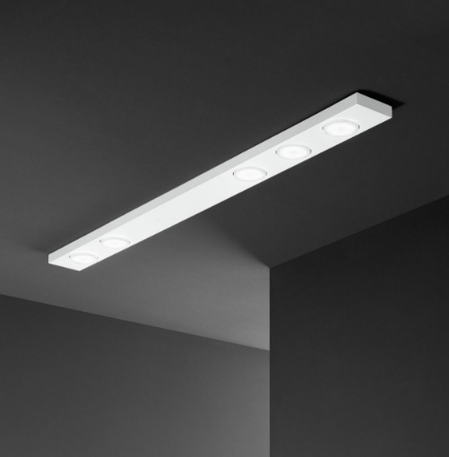 Immagine di Lampada Binario da Soffitto Bianca 100 cm Bottone Perenz Gx53
