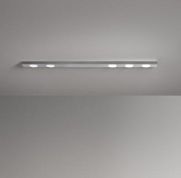 Immagine di Plafoniera Lineare 100 cm Bottone Perenz Grigio 5 Luci Gx53