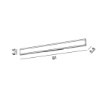 Immagine di Applique Bianca Rettangolare Led 32w CCT Kante Perenz 81 cm