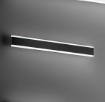 Immagine di Applique Lunga Kante Nero 81 cm Led Biemissione CCT 32w Perenz