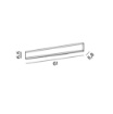 Immagine di Applique Nera Moderna Led CCT 24w Perenz Kante 61 cm