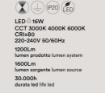 Immagine di Applique Led Rettangolare Kante Nero 16w CCT Perenz 41 cm