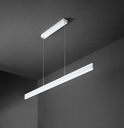 Immagine di Lampadario Led Da Tavolo Rettangolare Bianco 48w CCT Perenz Kante