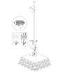 Immagine di Lampioncino Grigio Per Esterni 103 cm Sfera Led 12w 3000k Magnus Redo