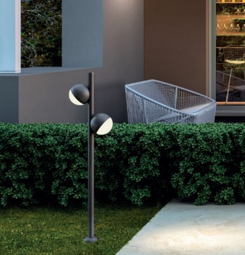 Immagine di Lampione Moderno da Giardino Magnus Antracite Led 20w 3000k Redo