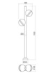 Immagine di Lampioncino Per Giardino Magnus Corten Sfere Led 20w 3000k Redo IP54