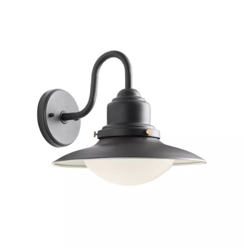 Immagine di Applique Esterno Lanterna Grigio Scuro Con Vetro IP44 Elio Redo
