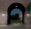 Immagine di Applique Esterno Lanterna Grigio Scuro Con Vetro IP44 Elio Redo