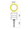 Immagine di Paletto da Giardino Basso Cemento 18cm Led 8w Cliff Redo IP65