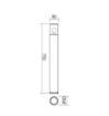 Immagine di Lampione Per Giardino Corten 75cm IP54 Redo Fred 1xE27