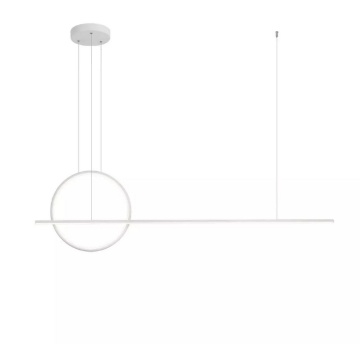 Immagine di Lampadario Giotto Bianco Led 46w Dimmerabile Per Sala da Pranzo Redo