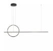 Immagine di Lampadario Moderno Giotto Nero Led 46w Per Sala da Pranzo Redo