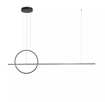 Immagine di Lampadario Moderno Giotto Nero Led 46w Per Sala da Pranzo Redo