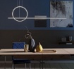 Immagine di Lampadario Moderno Giotto Nero Led 46w Per Sala da Pranzo Redo