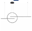 Immagine di Lampadario Nero Per Tavolo Scrivania Led Dimmer 56w Giotto Redo