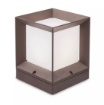 Immagine di Lampioncino Basso Cubo Per Esterni Marrone 27 cm Landmark Redo IP54