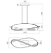 Immagine di Lampadario Moderno Bianco Impuls Nastro Led Dimmer 38w 3000k Redo