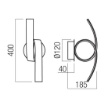 Immagine di Applique Design Nastro Nero Led 11w 3000k Redo Impuls