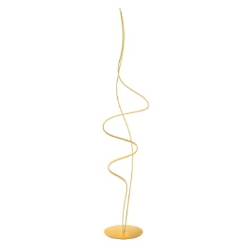 Immagine di Piantana Design Curvo Oro 160cm Impuls Led Dimmer 3000k Redo