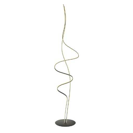 Immagine di Lampada da Terra Led Dimmer Impuls Nera Moderna Redo