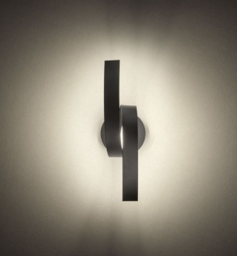 Immagine di Applique Design Nastro Nero Led 11w 3000k Redo Impuls