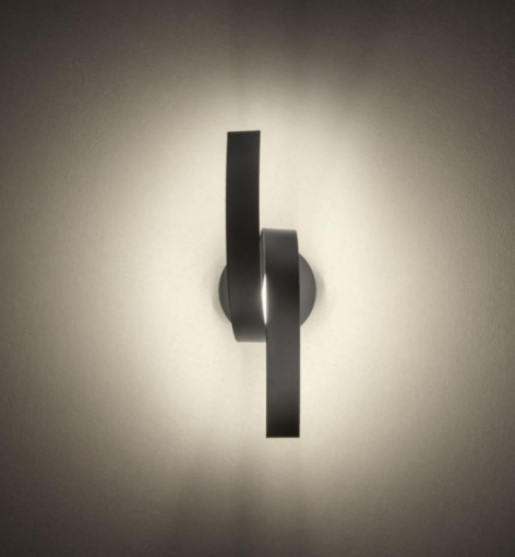 Immagine di Applique Design Nastro Nero Led 11w 3000k Redo Impuls