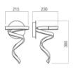 Immagine di Applique Nera Spirale Luminosa Led CCT Dimmer Scroll Redo