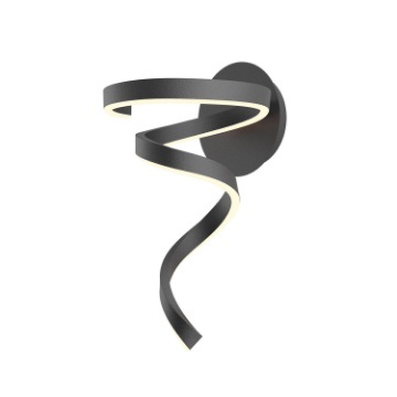 Immagine di Applique Nera Spirale Luminosa Led CCT Dimmer Scroll Redo