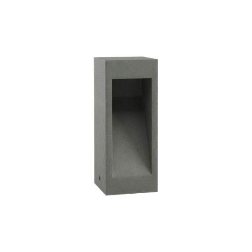 Immagine di Paletto Basso da Giardino Cemento Scuro 30cm Led 10w Toss Redo IP65