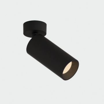 Immagine di Faretto Spot Parete Soffitto Orientabile Nero GU10 Pipe ACB