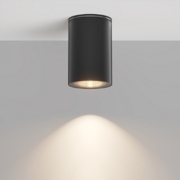 Immagine di Faretto da Soffitto Esterno Cilindro Roll Nero GU10 Maytoni IP54