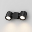 Immagine di Applique Nera da Esterno Con Faretti Orientabili Wall Street IP54 Maytoni