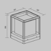 Immagine di Lampioncino Basso Cubo da Giardino IP65 Grafite Trim Maytoni