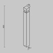 Immagine di Lampione Quadra Maytoni 60 cm Led 8w 3000k IP65
