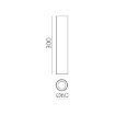 Immagine di Plafone Cilindro Bianco 30cm Pipe Led 12w 3000k CRI90 ACB